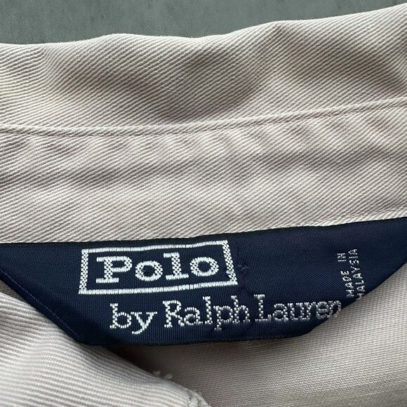 Vintage Polo Ralph Lauren Jacket Men's Size XL Tan Beige Harrington Bomber - Picture 4 of 14